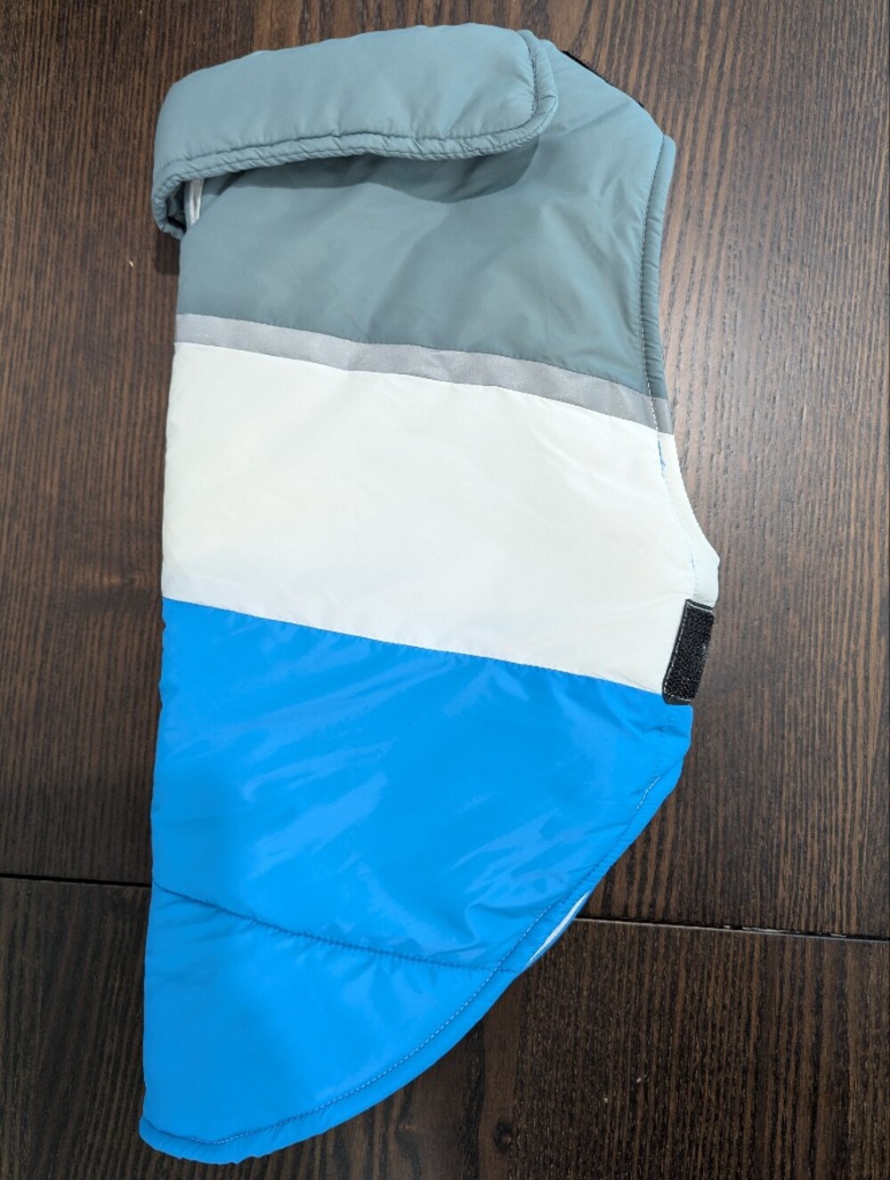 Dog Colorblock Windbreaker in Blue, White, Gray, and Teal 🐾
